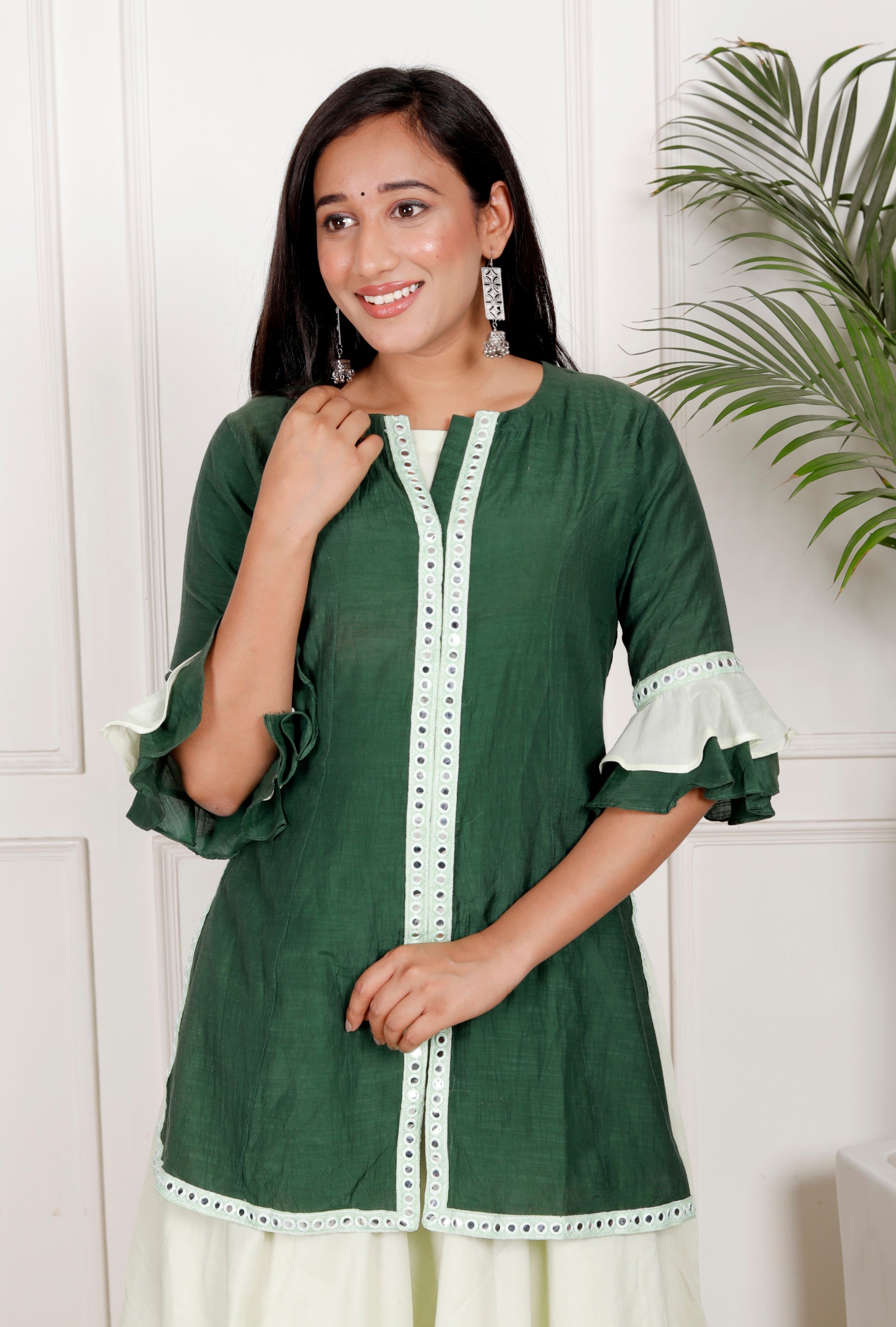 Green 2Pc Frock Jacket