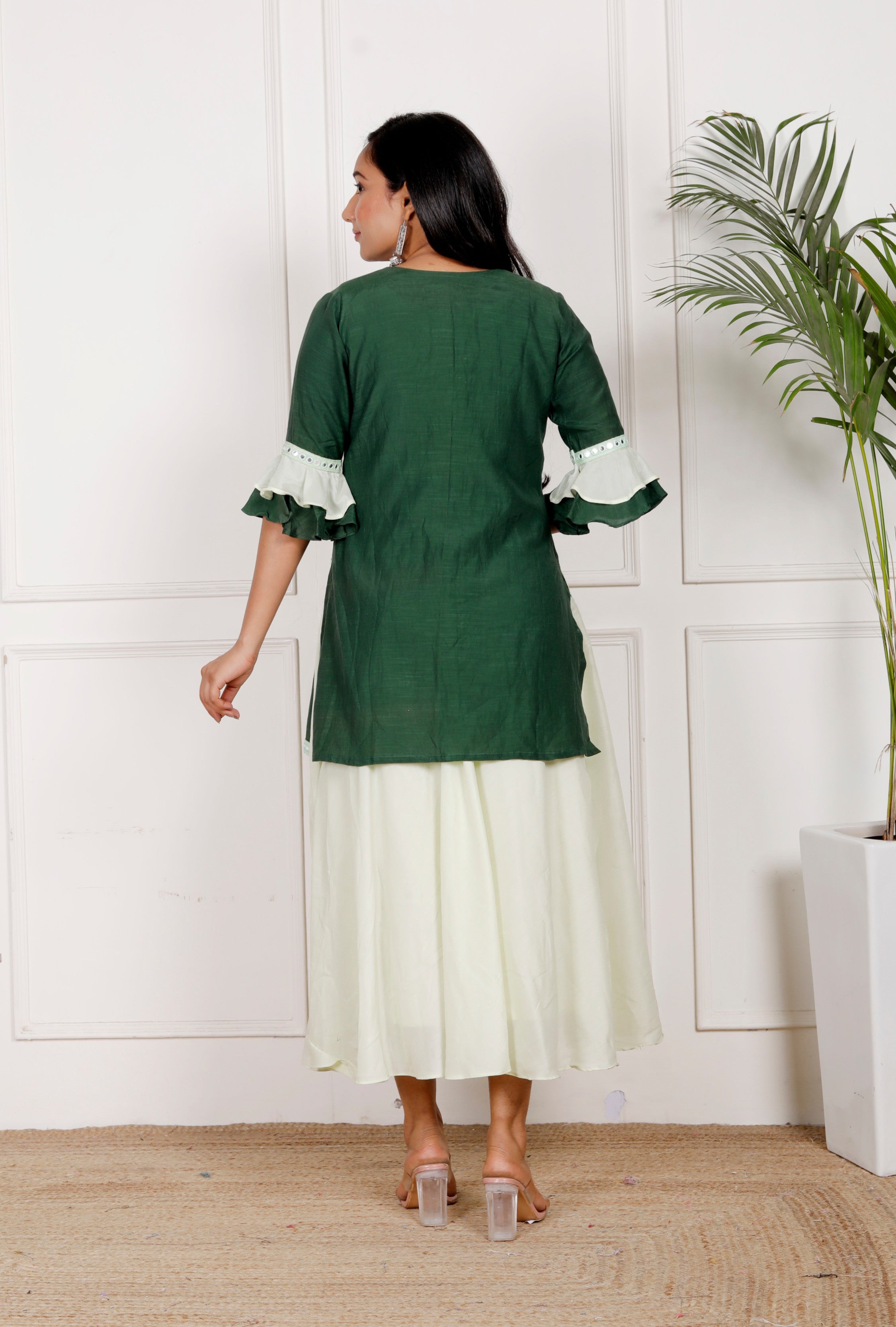 Green 2Pc Frock Jacket