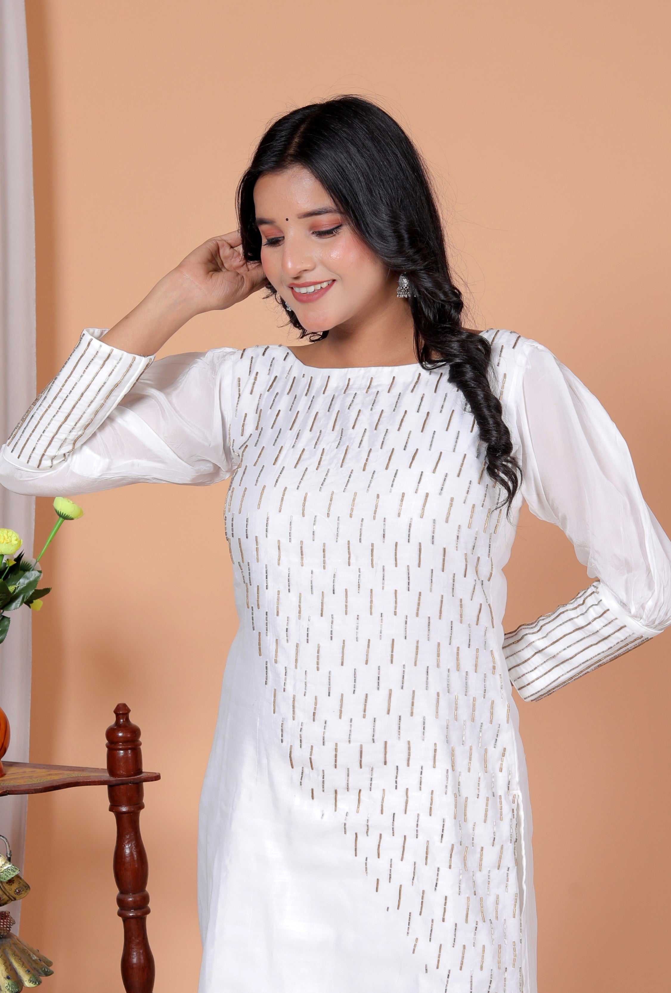 White Cutdana Set