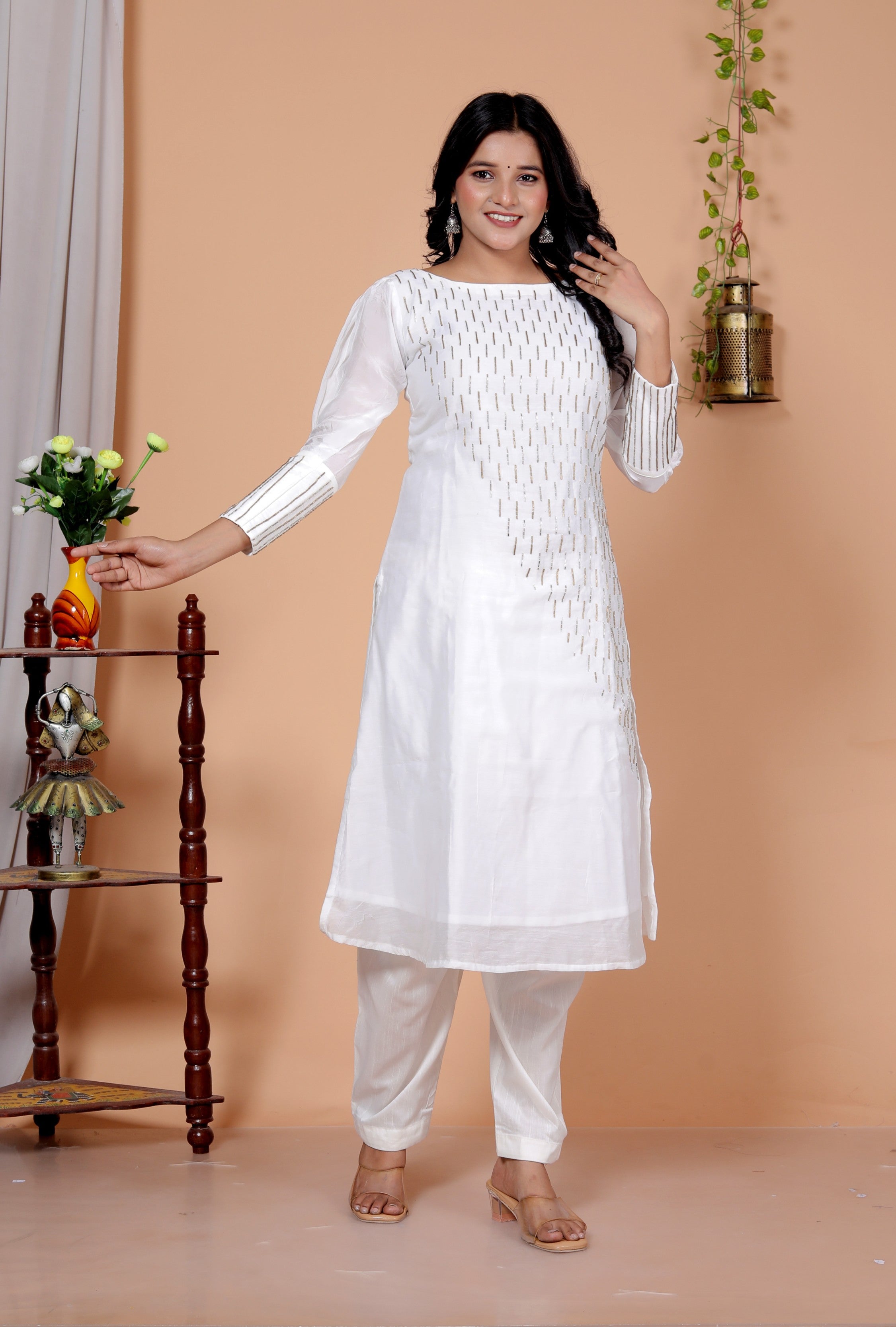 White Cutdana Set