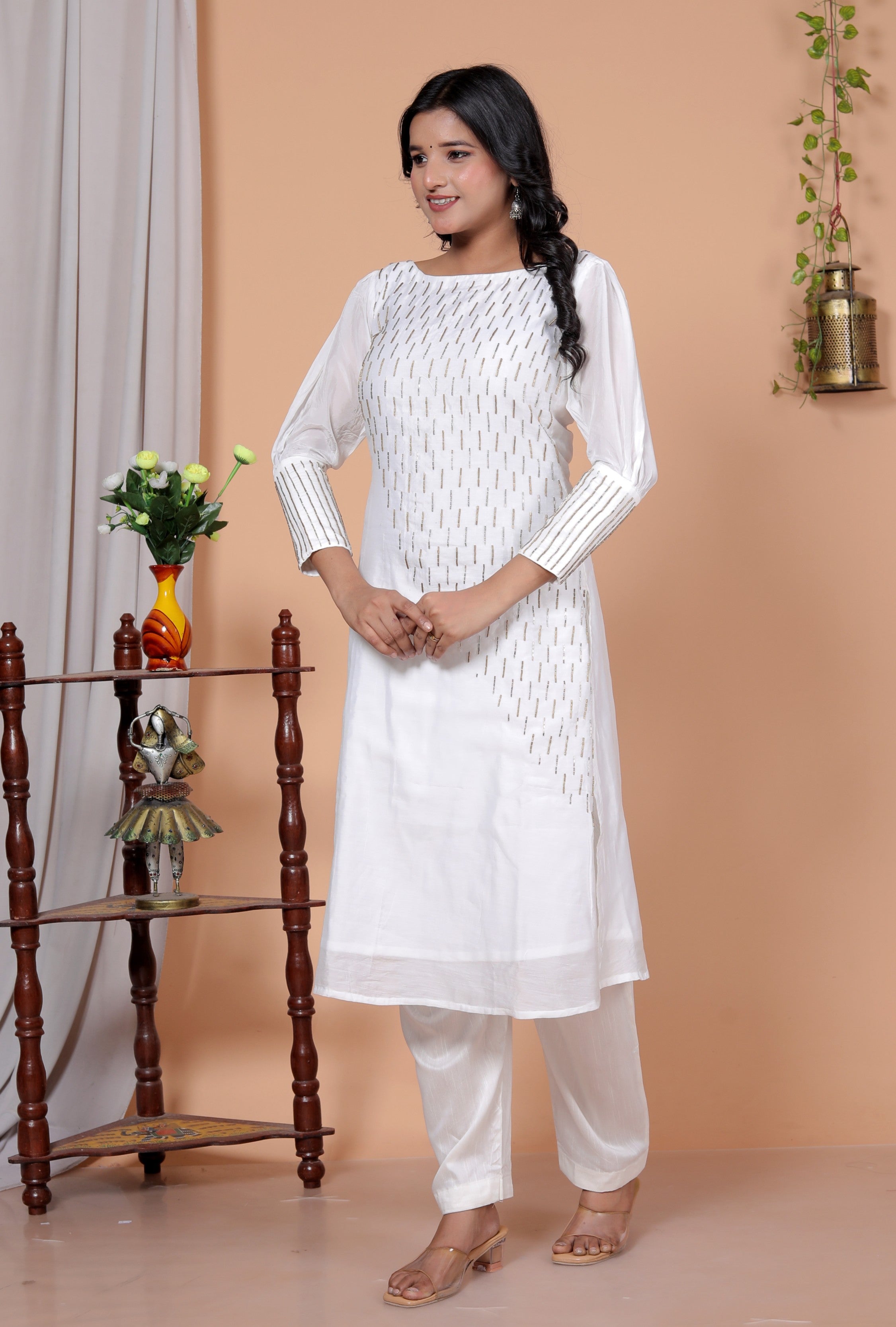 White Cutdana Set
