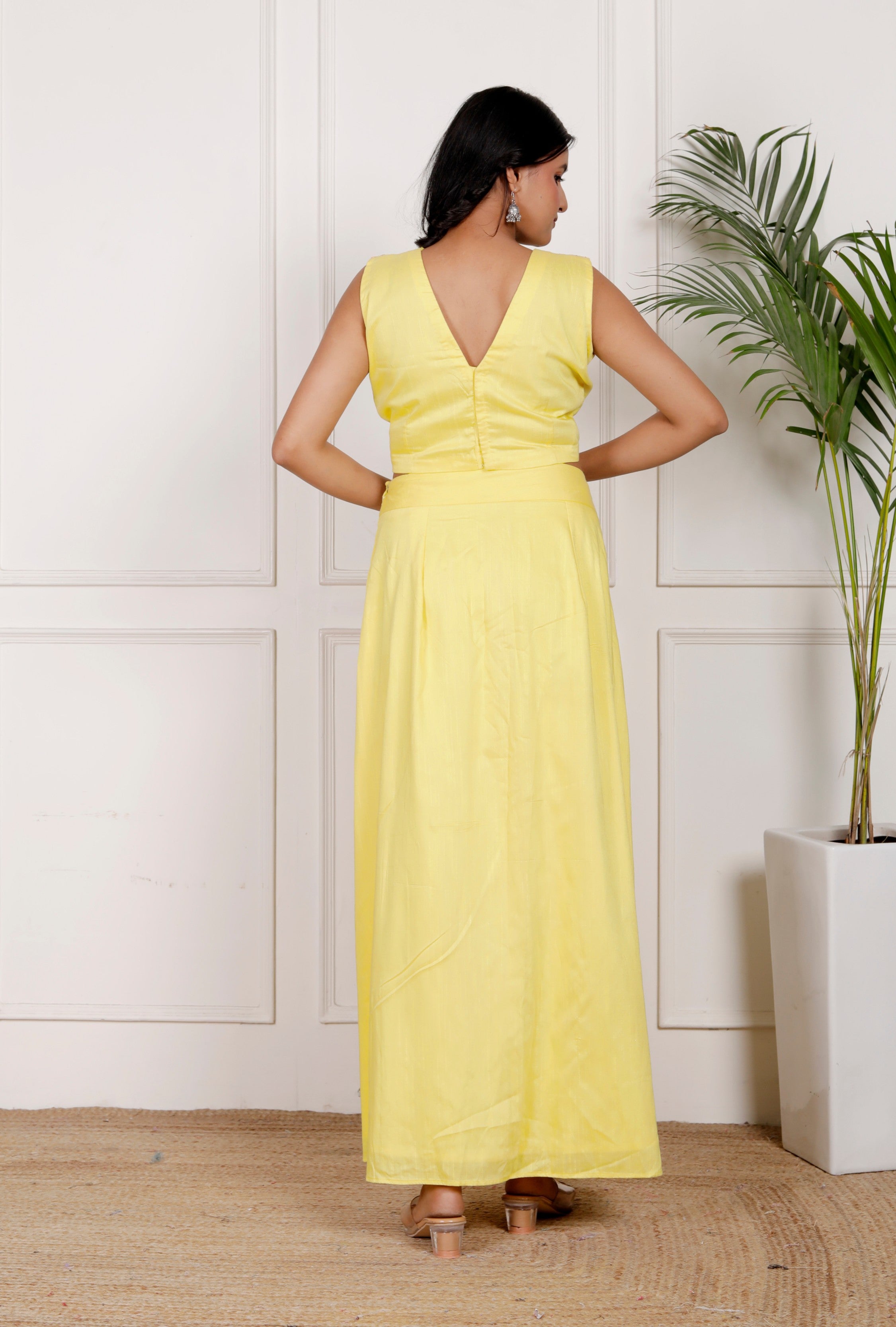 Yellow Dhoti Skirt