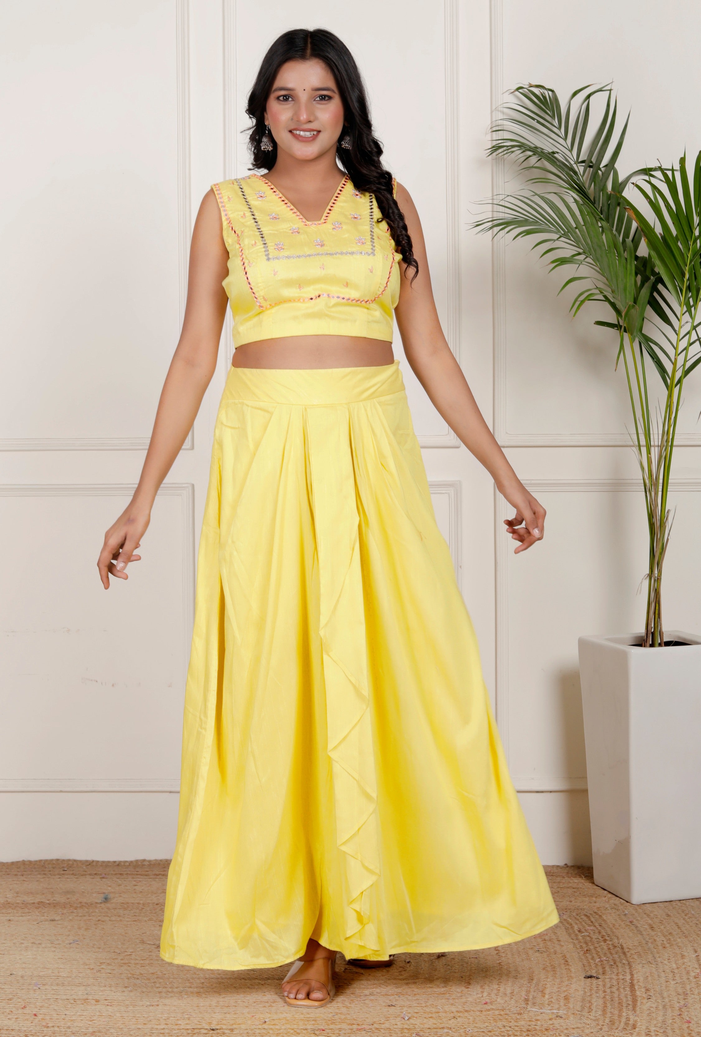 Yellow Dhoti Skirt