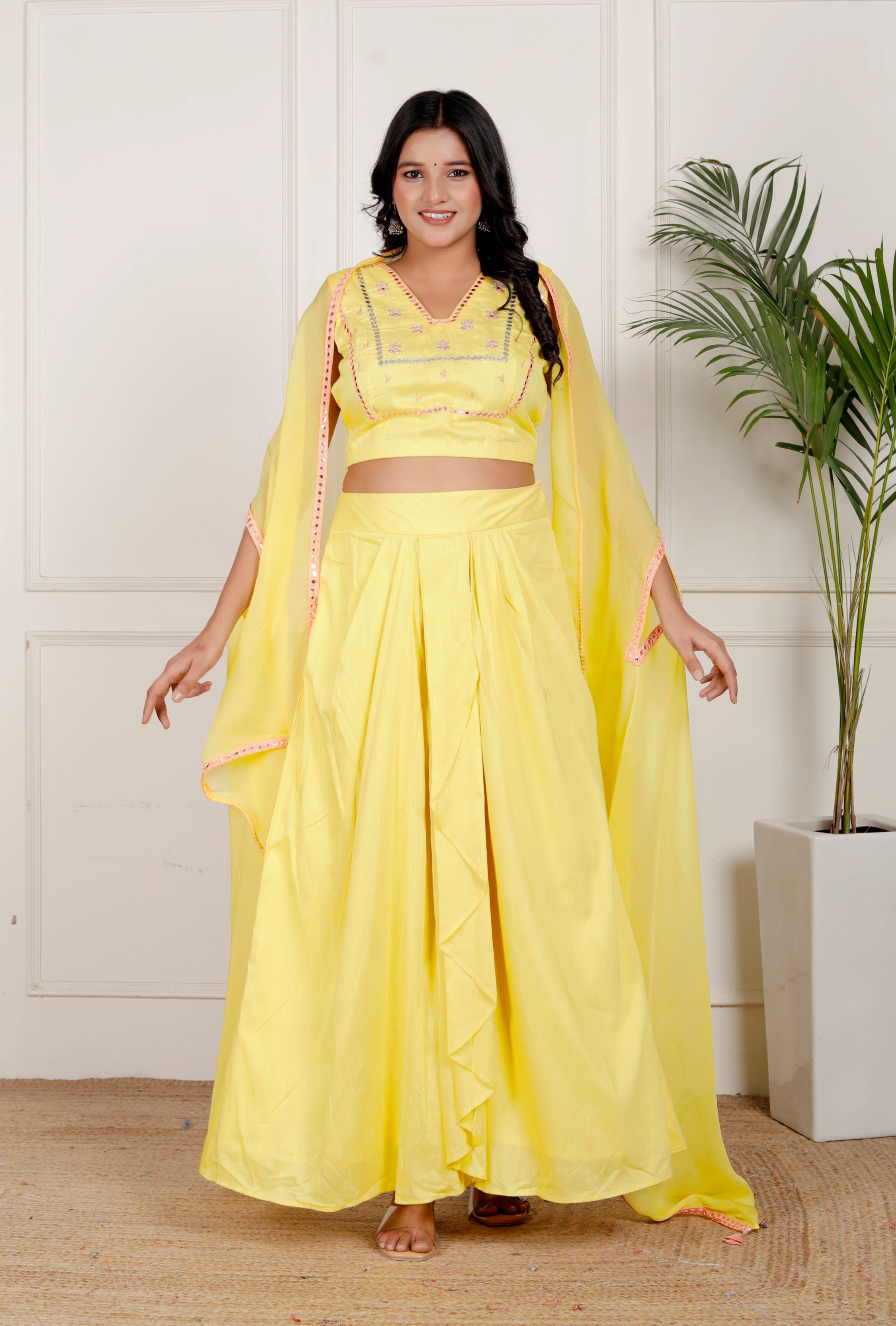 Yellow Dhoti Skirt