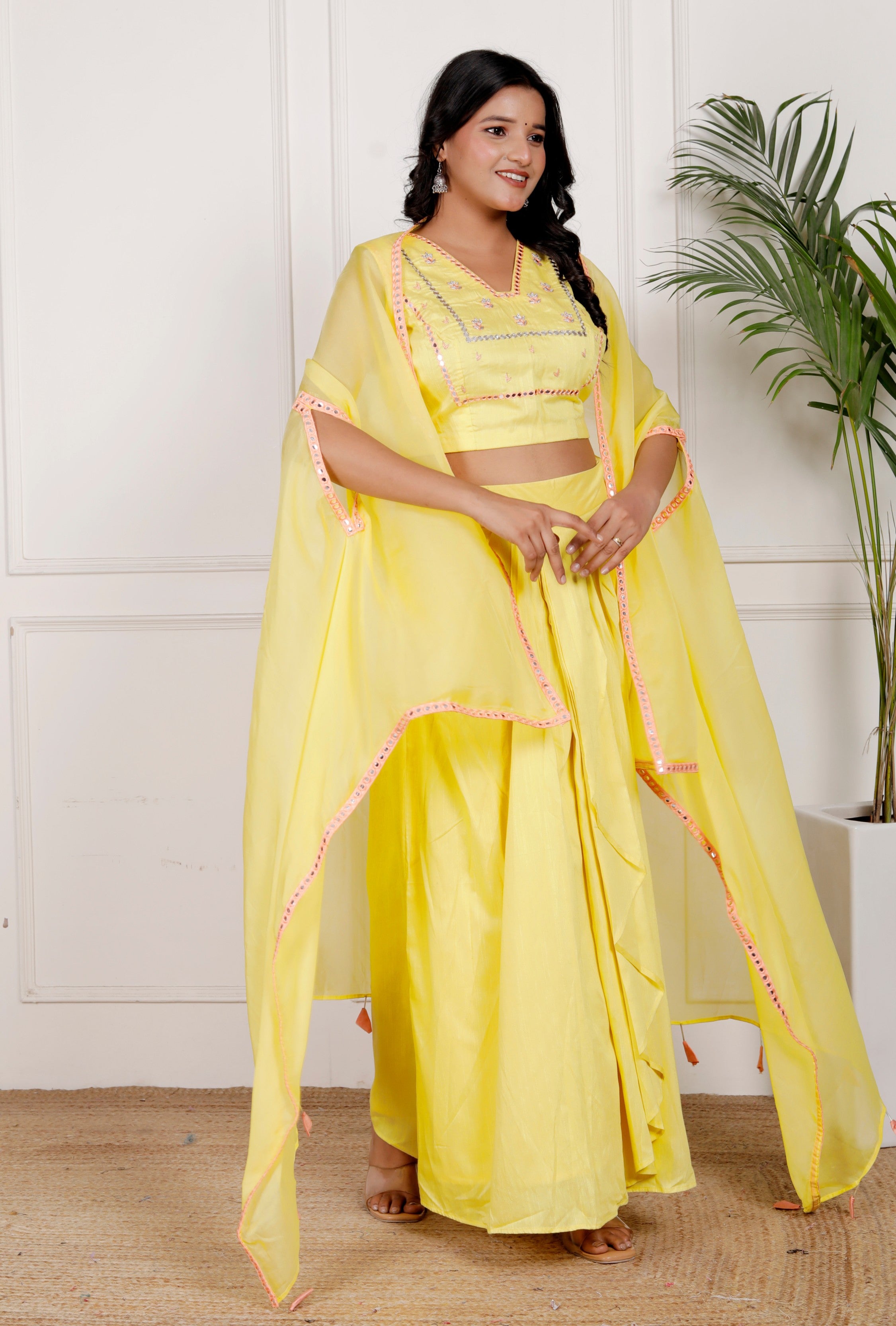 Yellow Dhoti Skirt