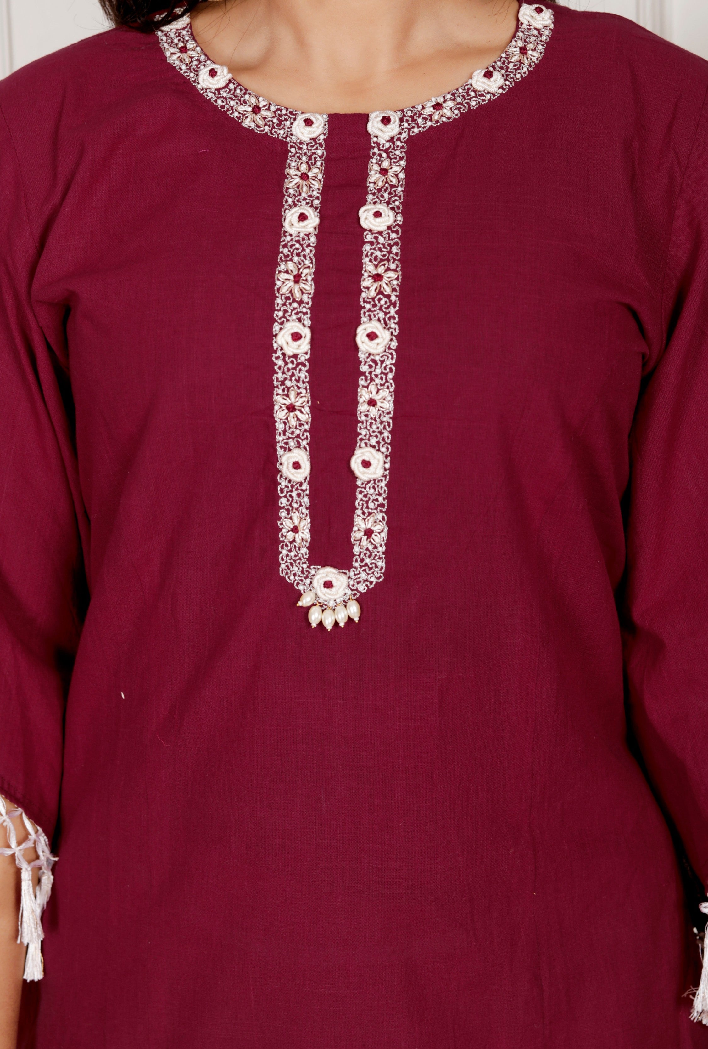 Maroon South Cotton Tassels