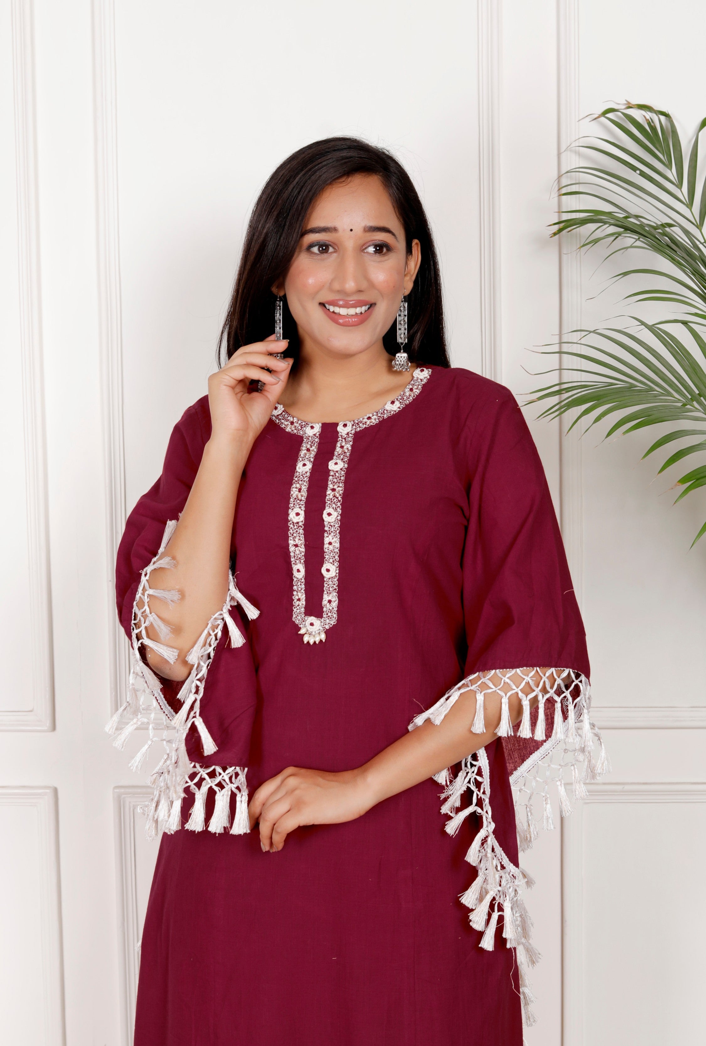 Maroon South Cotton Tassels