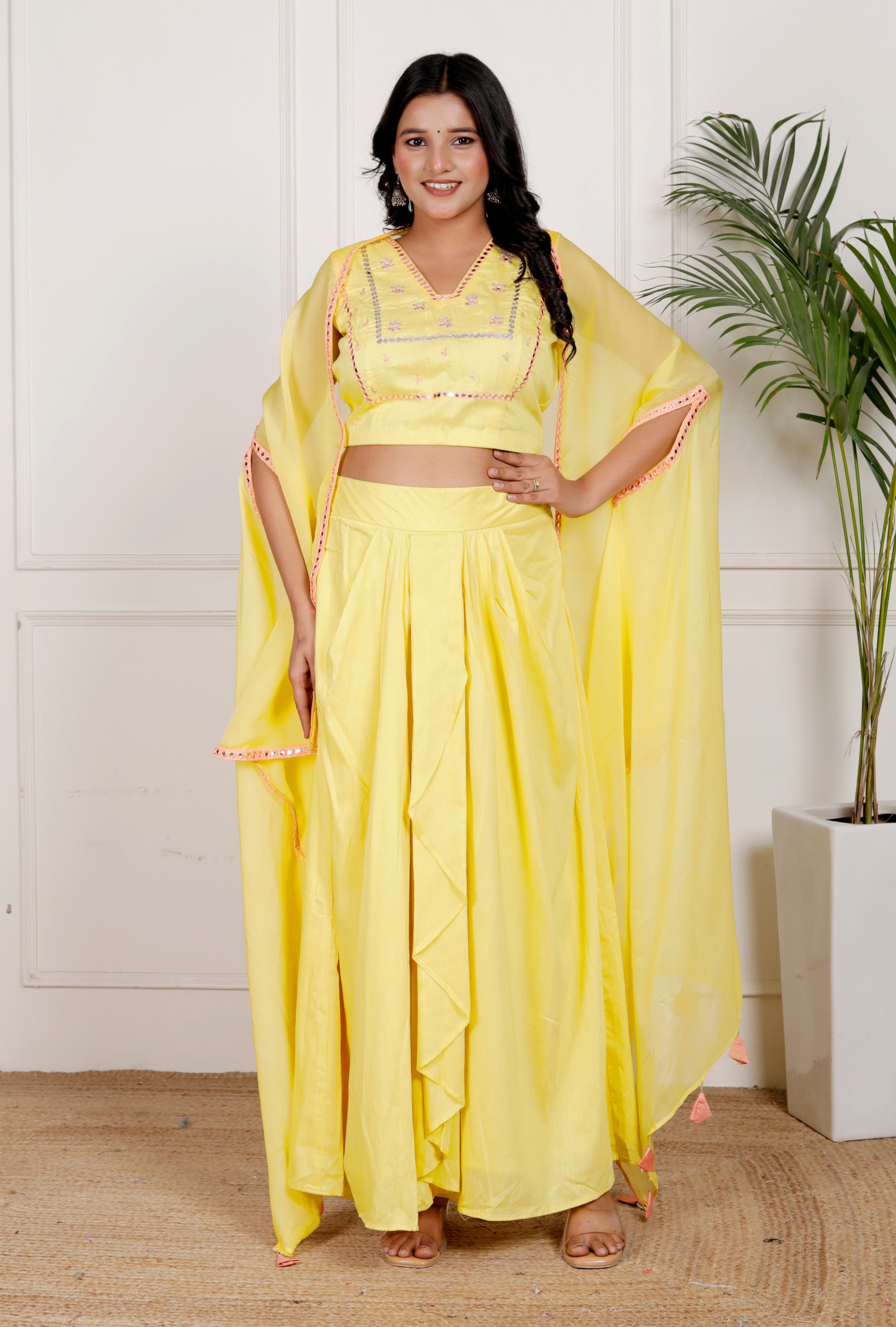 Yellow Dhoti Skirt
