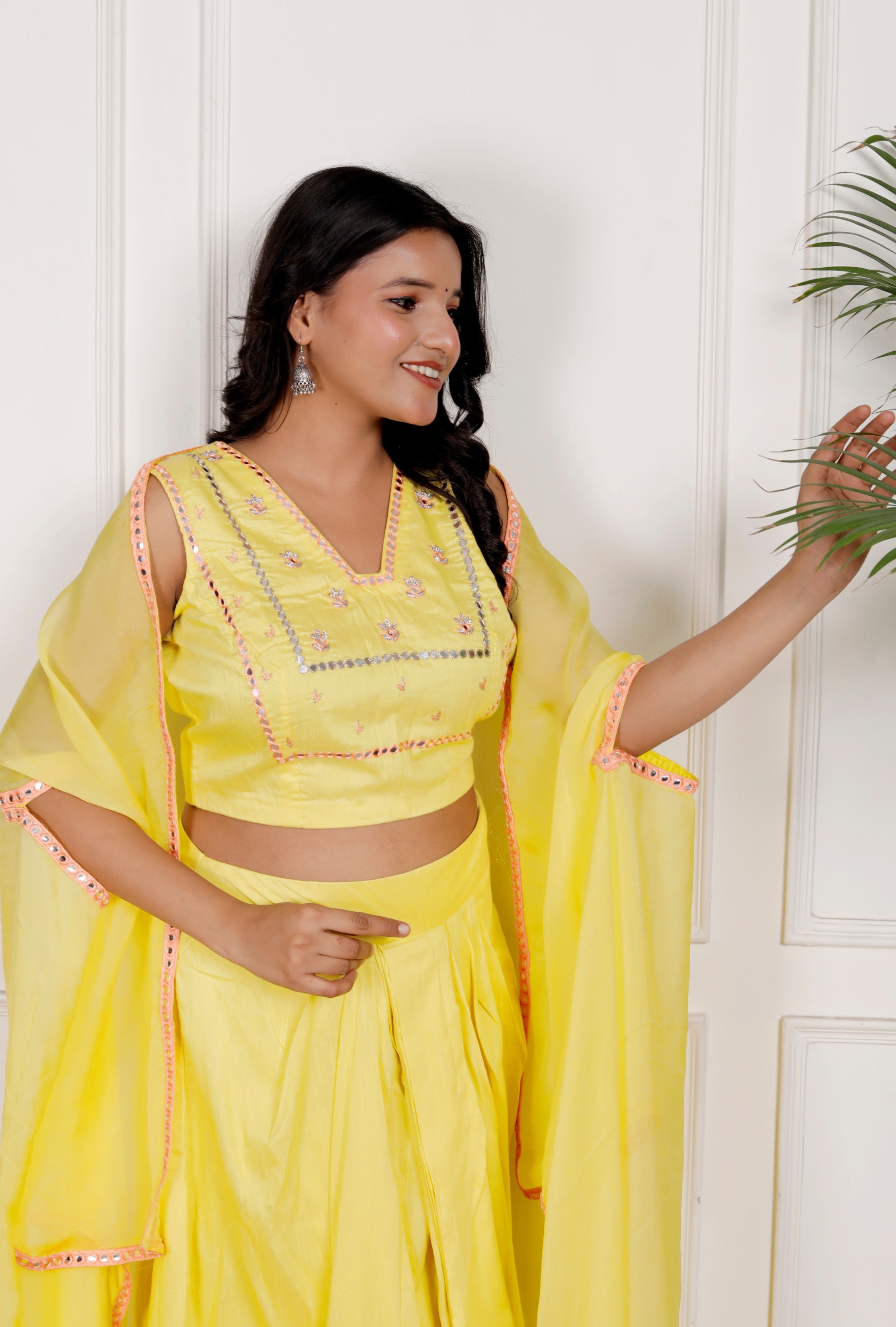 Yellow Dhoti Skirt
