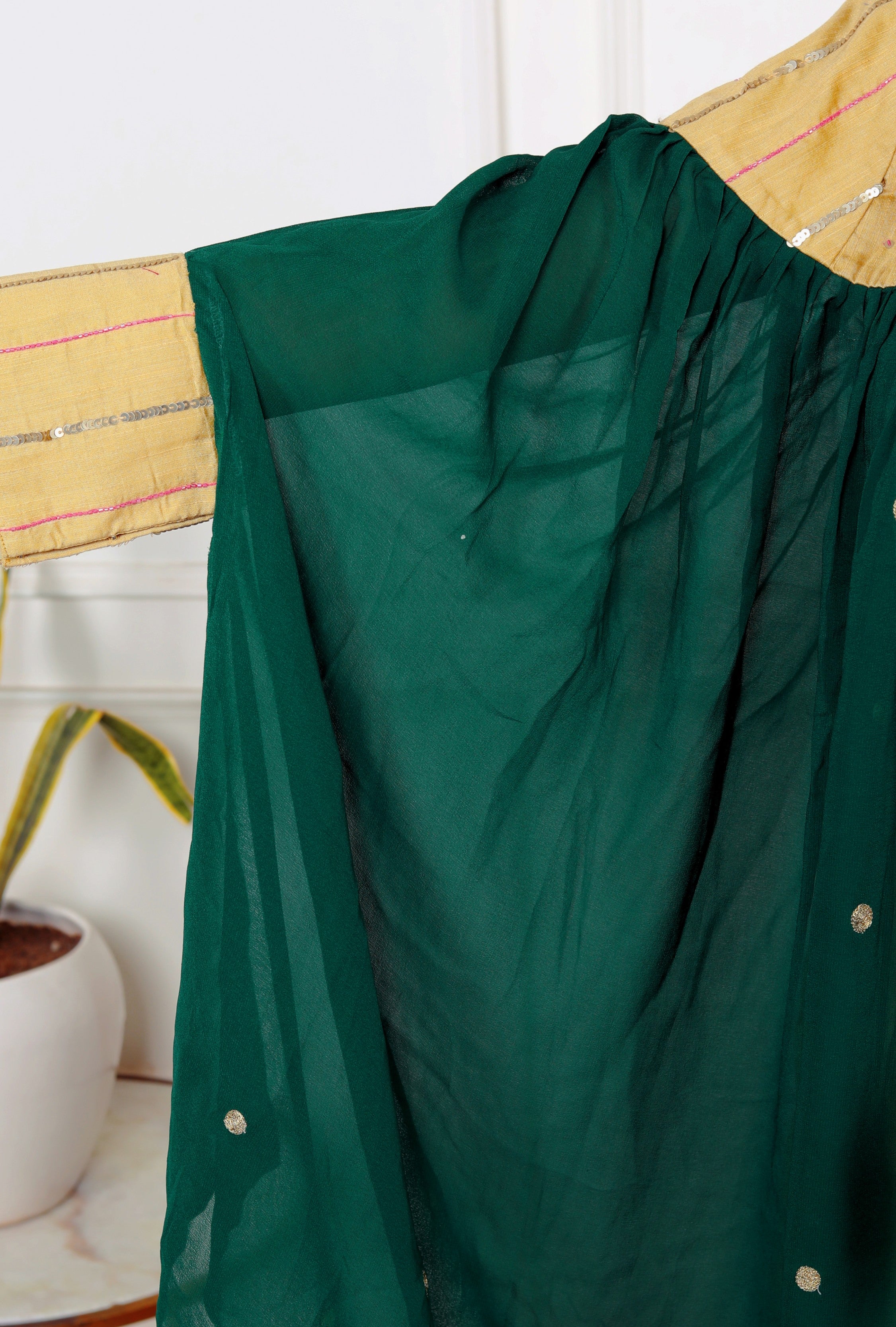 Green Gold Kaftaan Dhoti