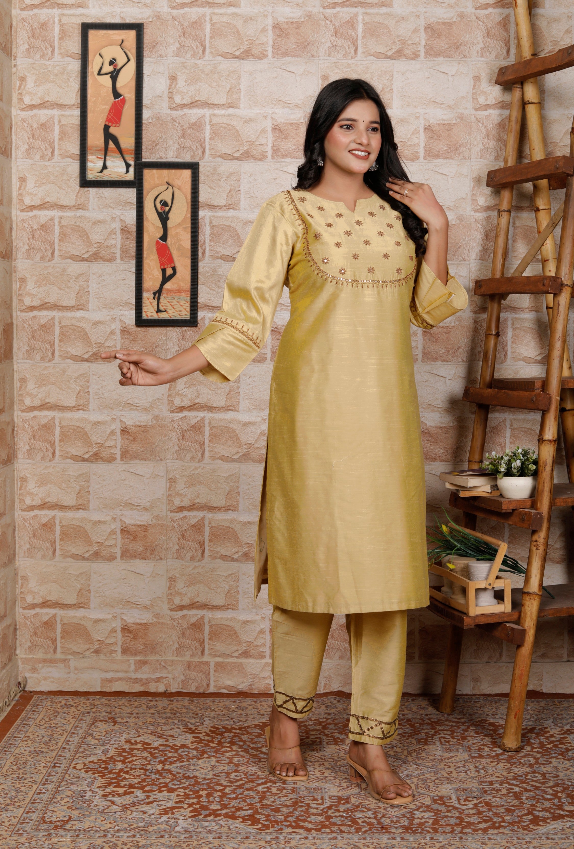 Gold Antique Suit
