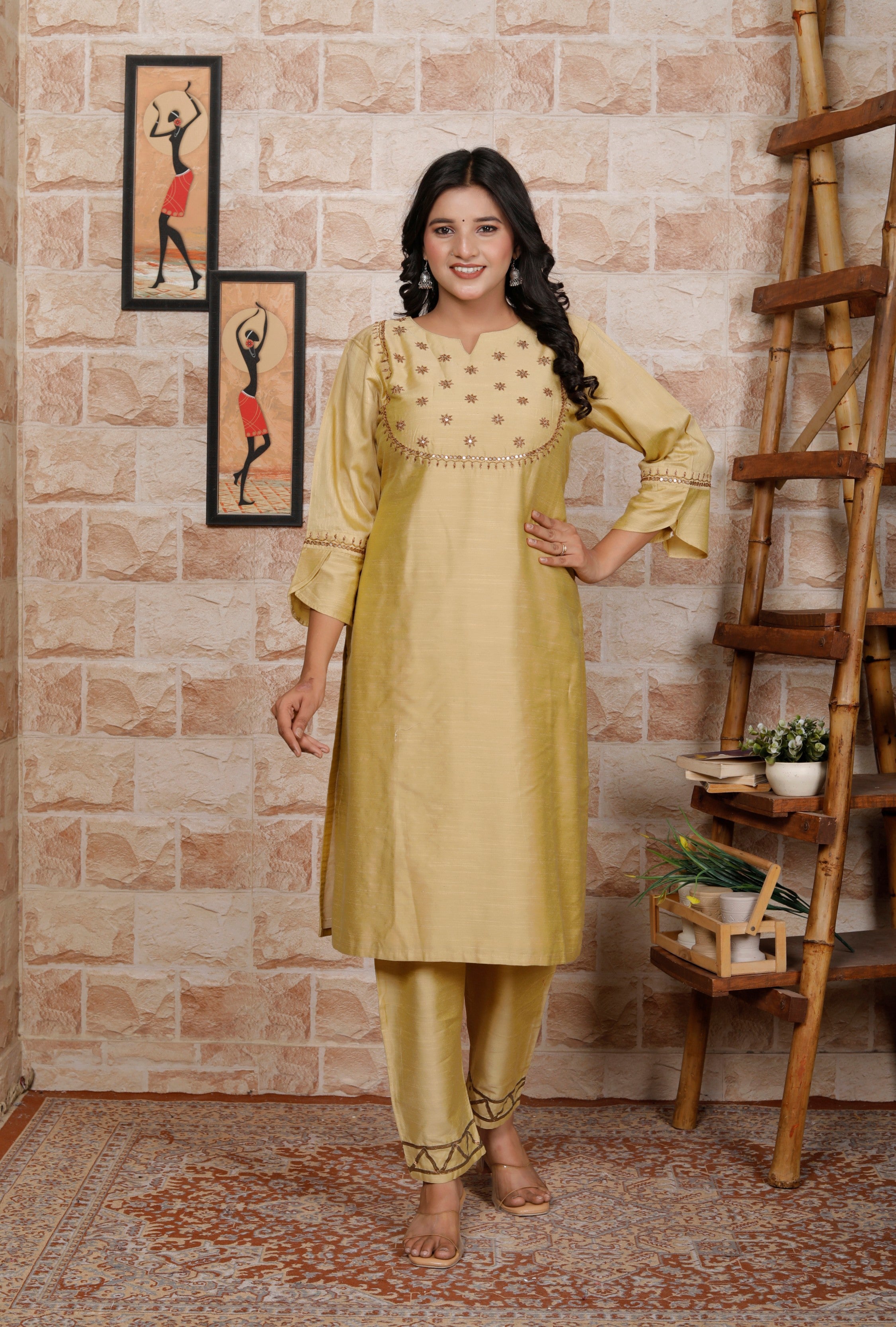 Gold Antique Suit