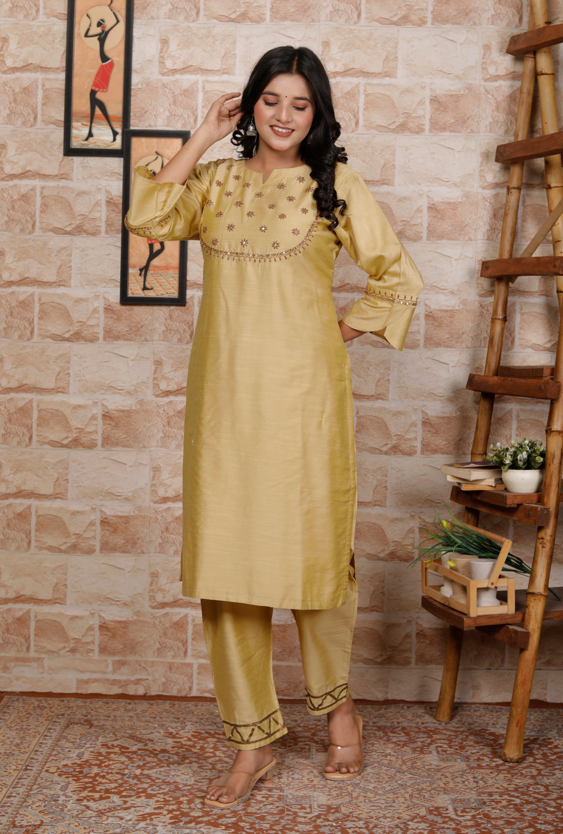 Gold Antique Suit