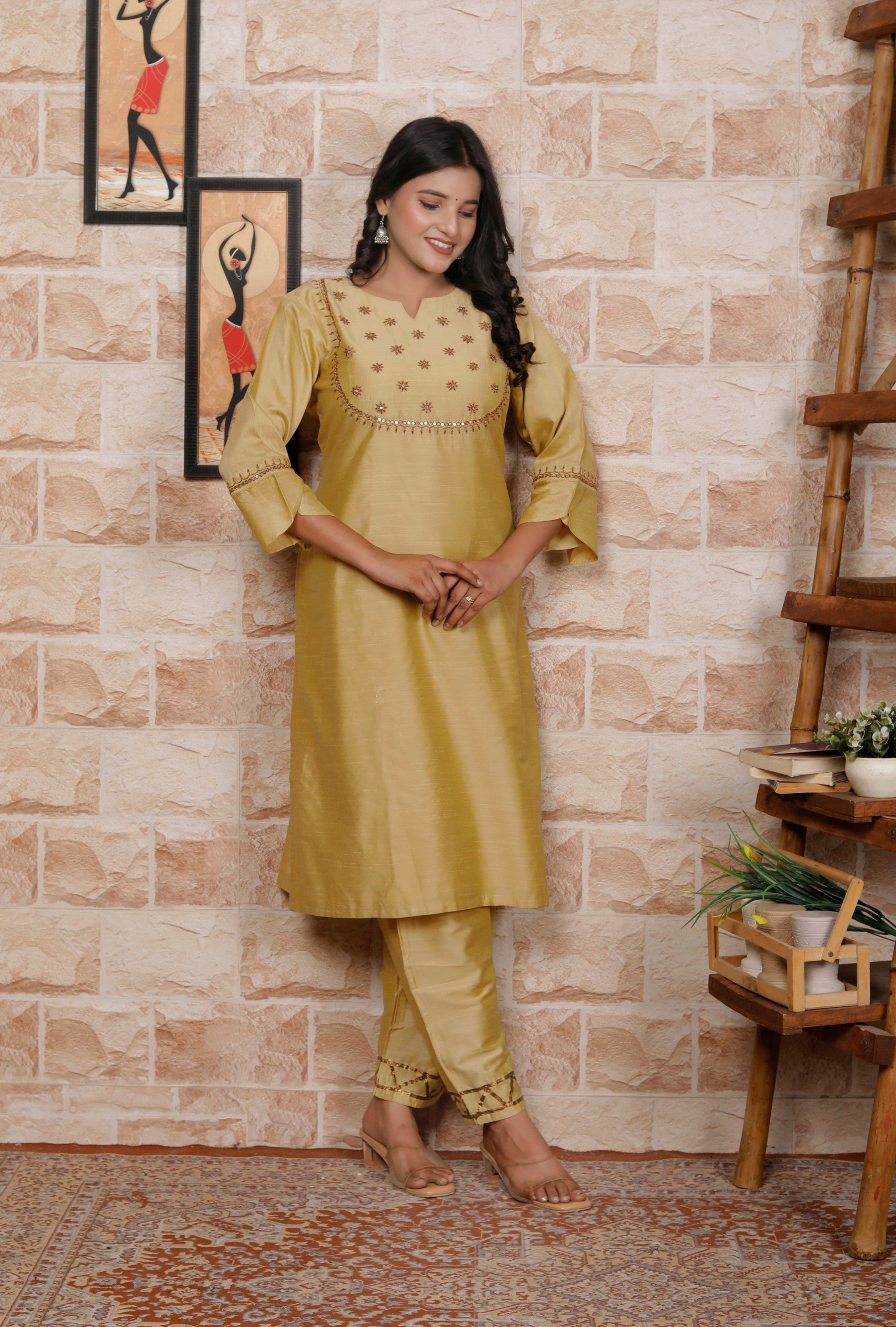 Gold Antique Suit